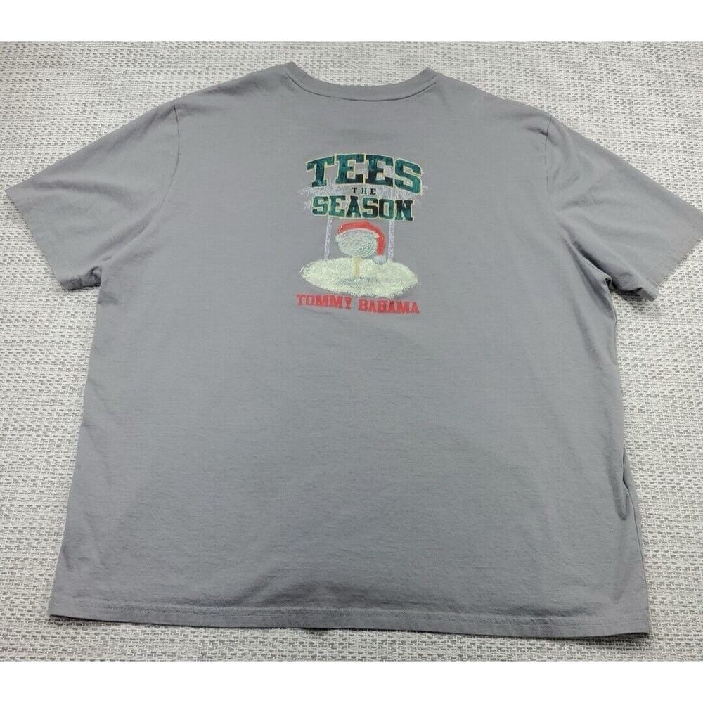 Tommy Bahama Men's Gray Graphic Cotton Big & Tall T-Shirt XLT